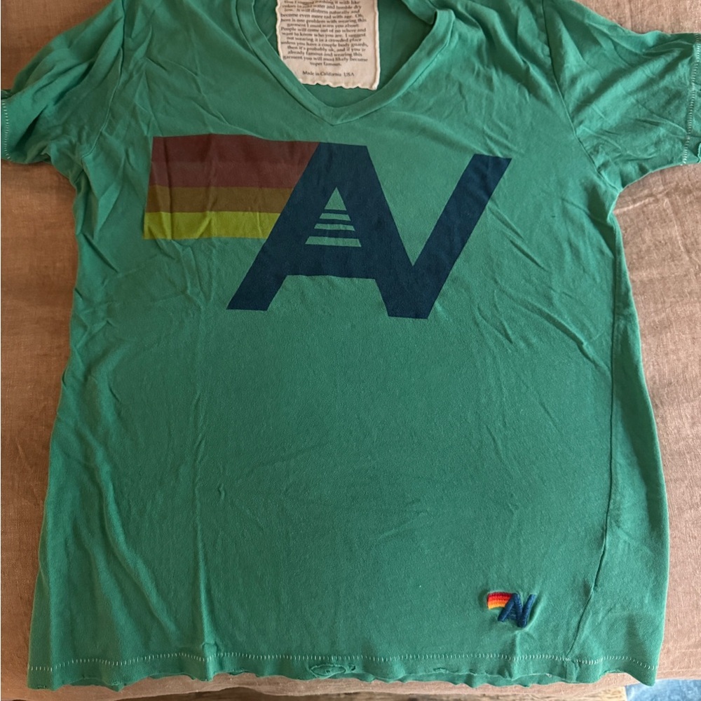 Aviator Nation Teal Graphic Tee